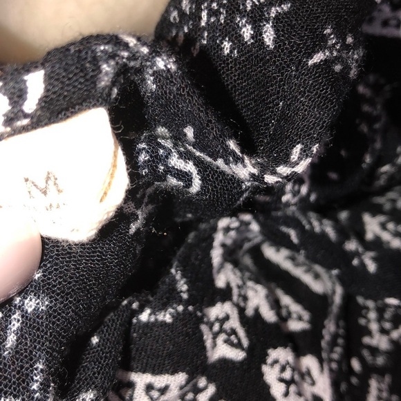 Medium maxi boho black & white Aztec print dress - Picture 7 of 7